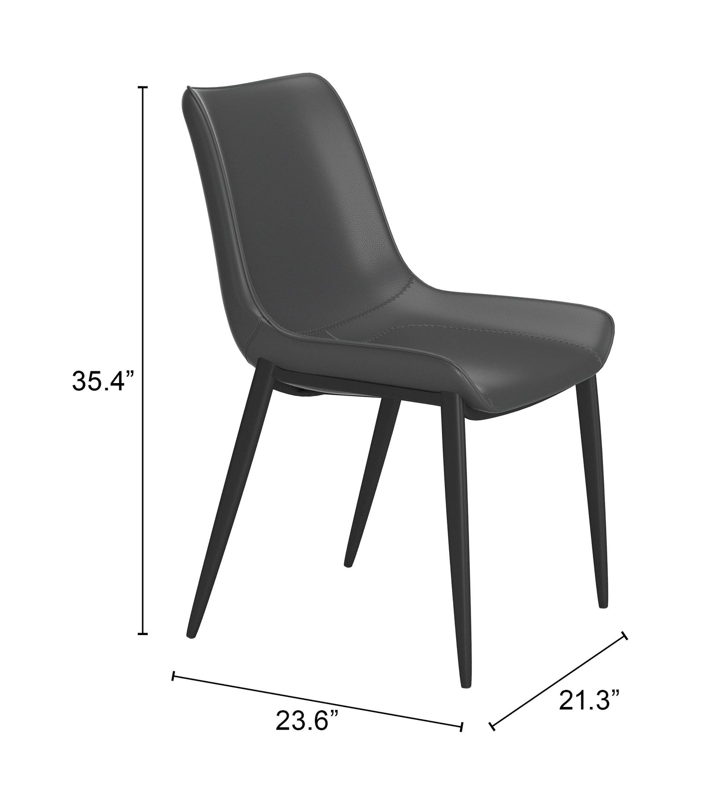 Chaise de salle à manger Magnus (lot de 2) noire