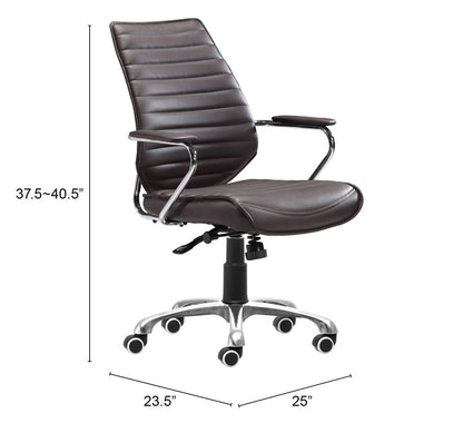 Low Back Office Chair Espresso - Modern & Ergonomic Seating for Home & Office