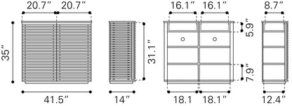 Armoire Linea en noyer