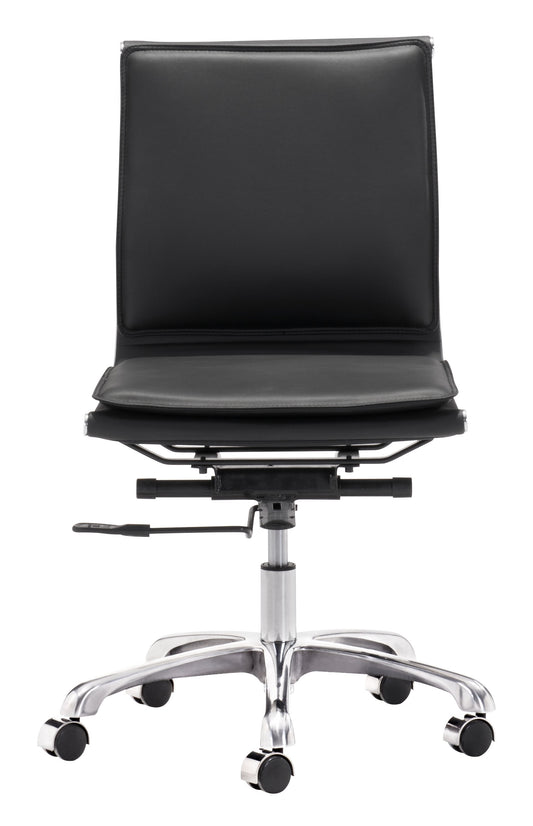 Plus Armless Office Chair Black - Modern & Ergonomic Seating for Home & Office