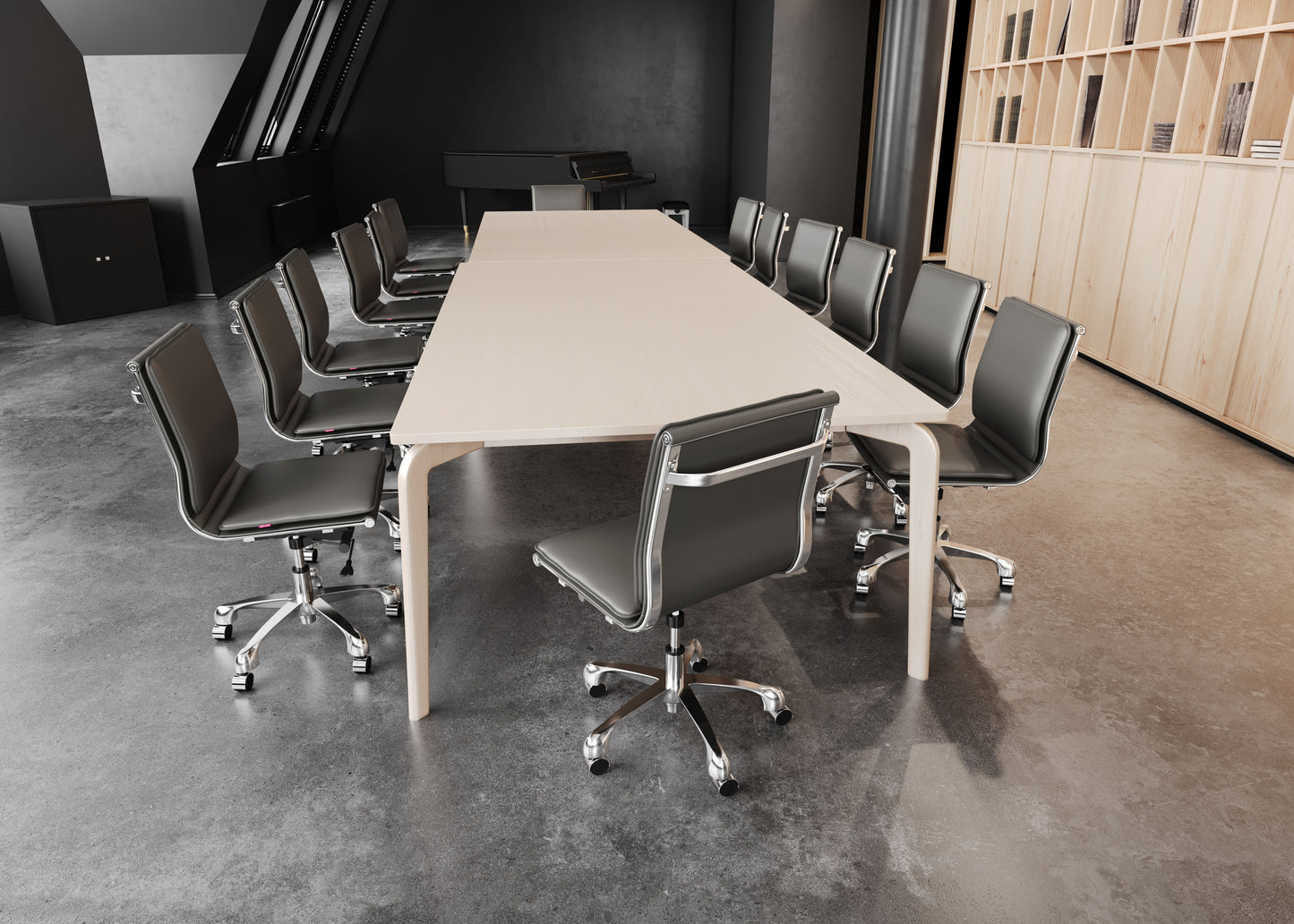 Plus Armless Office Chair Gray