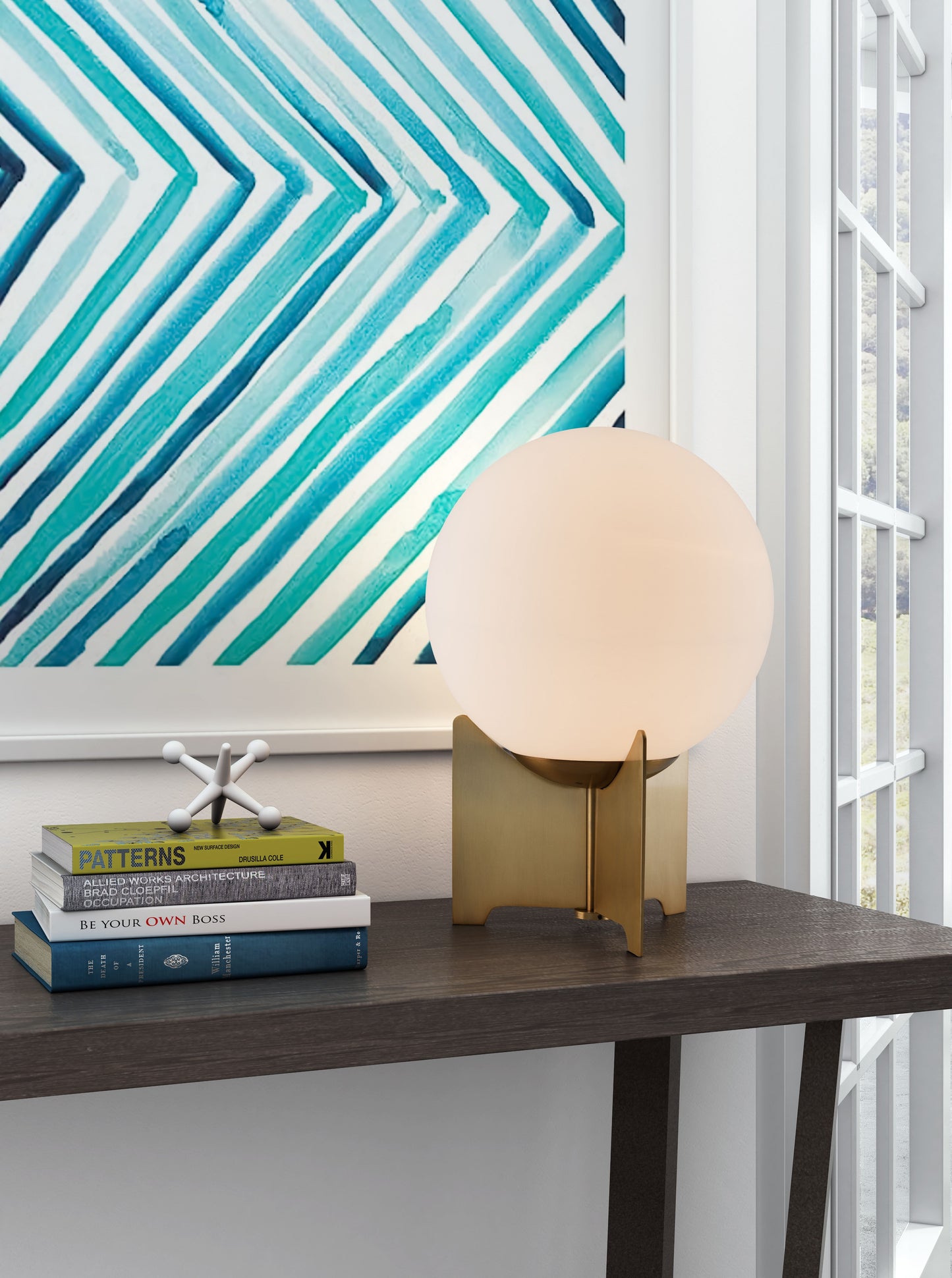 Table Lamp White & Brass - Elegant & Durable Dining Table Lamp for Stylish Spaces