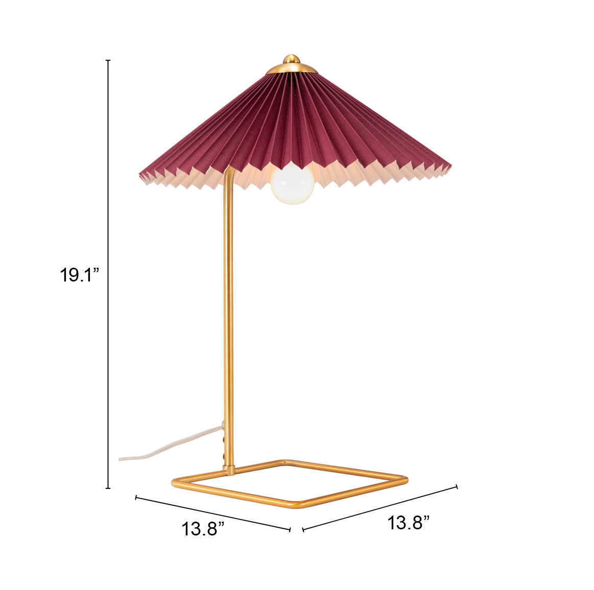 Table Lamp Red & Gold - Elegant & Durable Dining Table for Stylish Spaces
