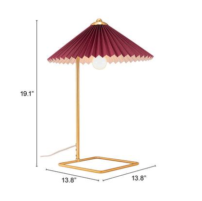 Table Lamp Red & Gold - Elegant & Durable Dining Table for Stylish Spaces