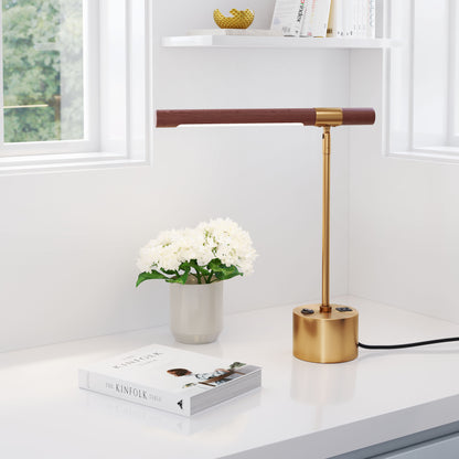 Table Lamp Brown & Brass - Elegant & Durable Dining Table Lamp for Stylish Spaces