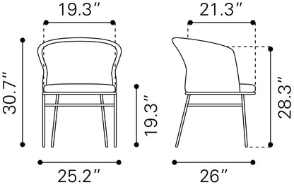 Dining Chair (Set of 2) Black - Modern & Ergonomic Seating for Home & Office