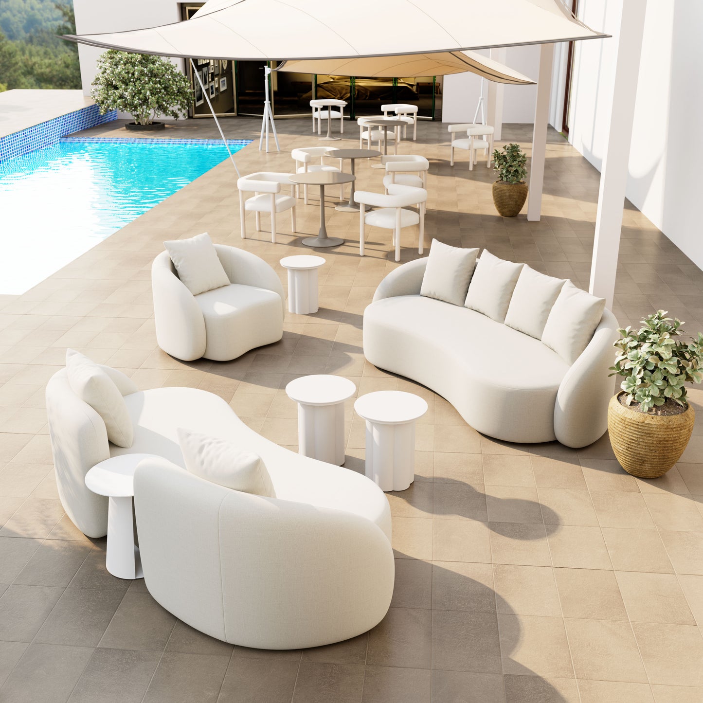 Side Table White - Elegant & Durable Dining Table for Stylish Spaces