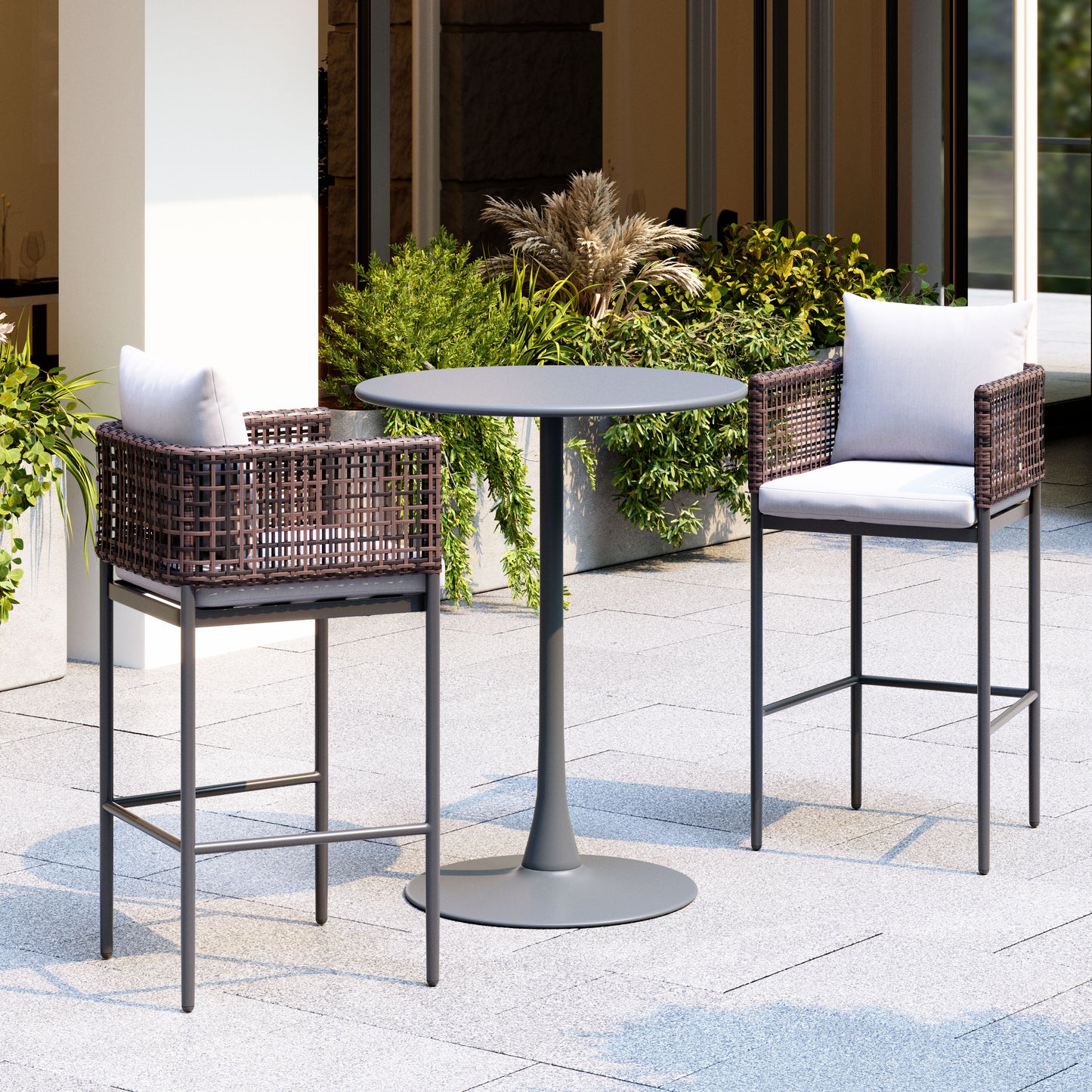 Bar Table Gray - Elegant & Durable Dining Table for Stylish Spaces
