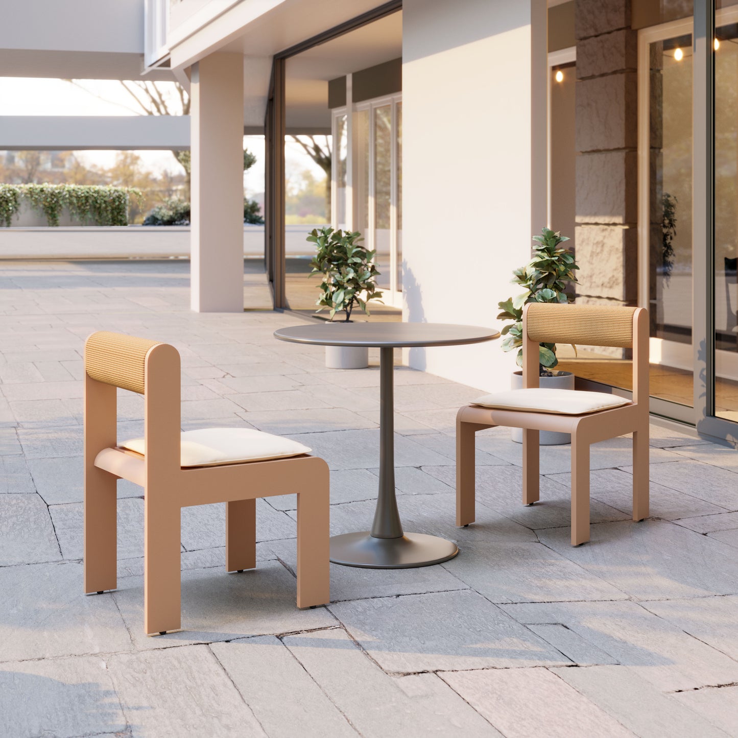 Chaise de salle à manger Island (ensemble de 2) blanche