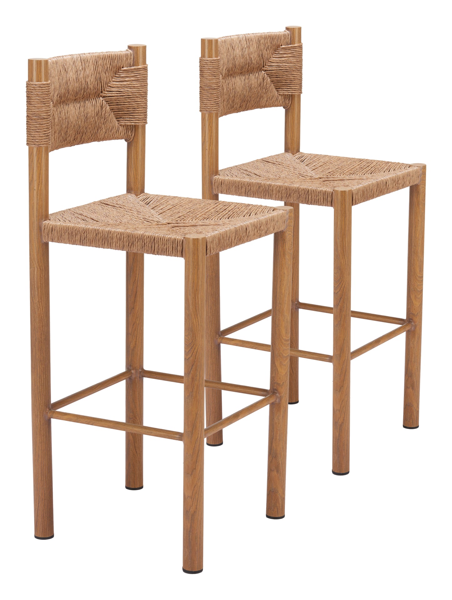 Tabouret de bar Iska (lot de 2) Naturel