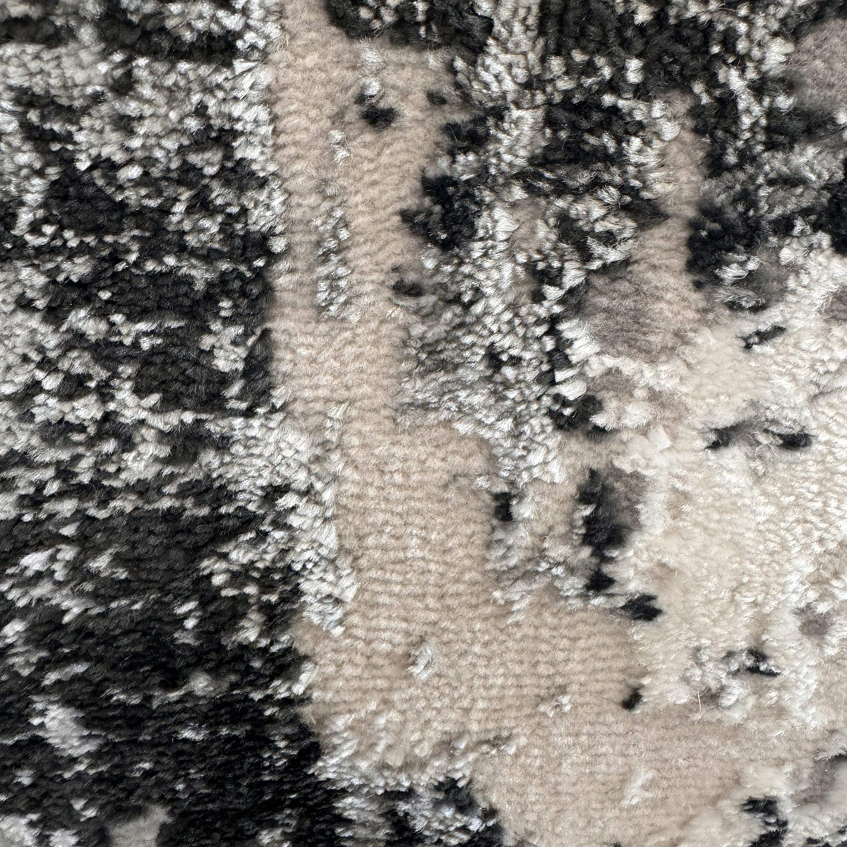 Axiom Abstract Contemporary Grey and Black Indoor Rug