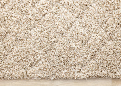 Alfombra geométrica moderna beige