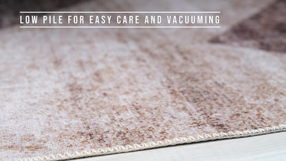 Tapis marron contemporain géométrique Emir