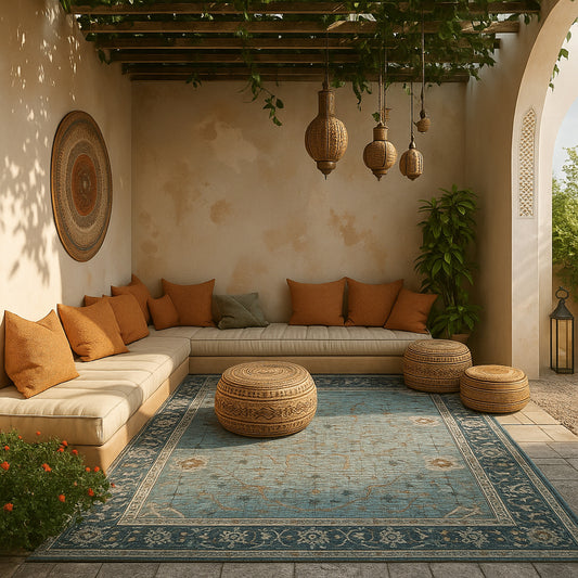 Emir South-Western Transitional Blue Rug