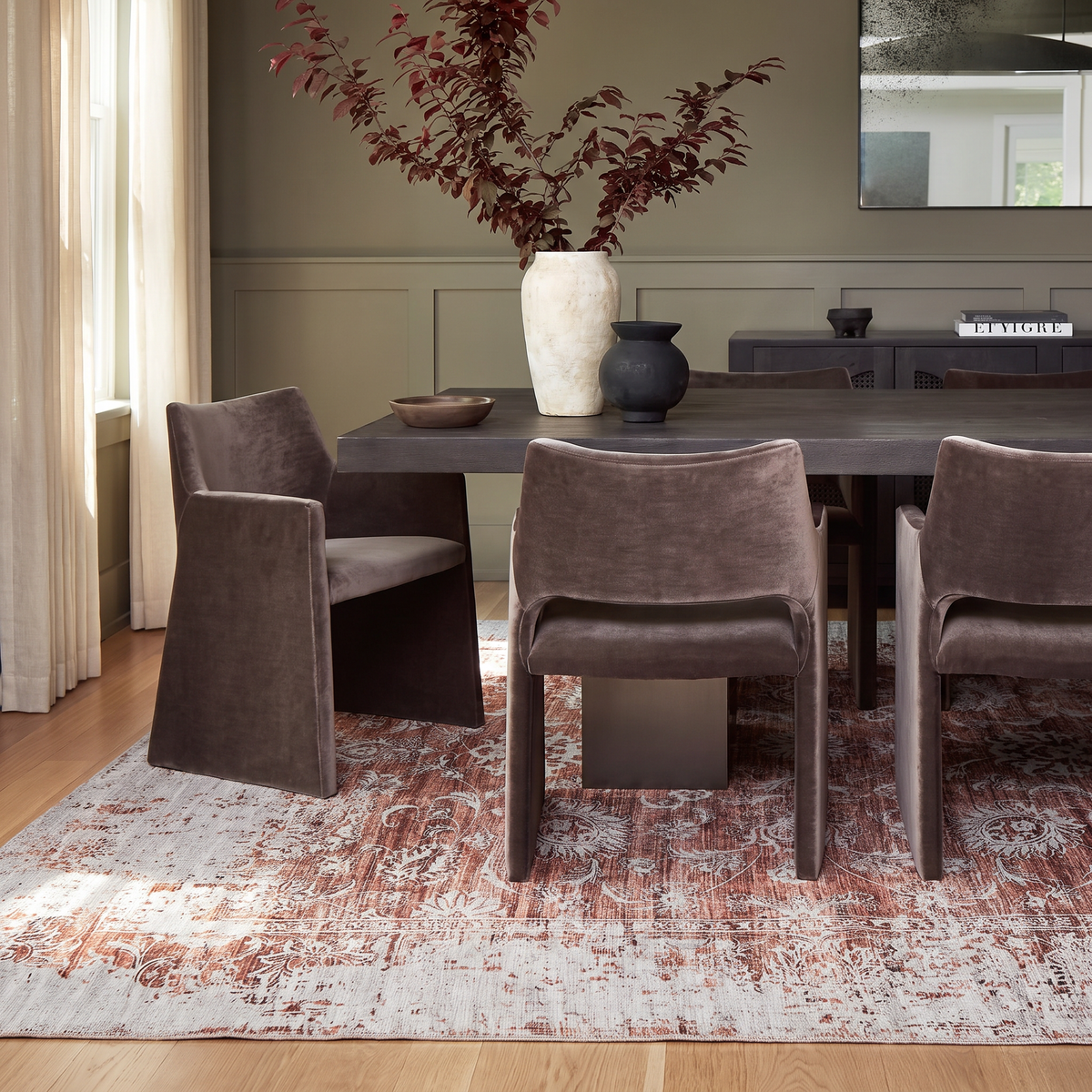 Aria Medallion Traditional Red Indoor Rug