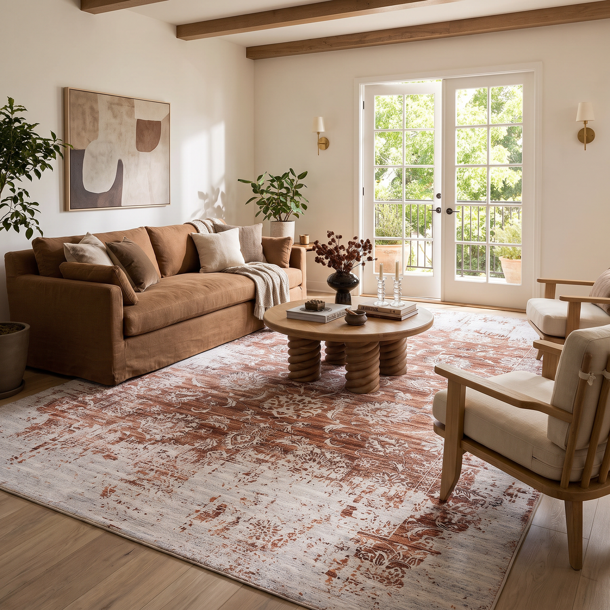 Aria Medallion Traditional Red Indoor Rug