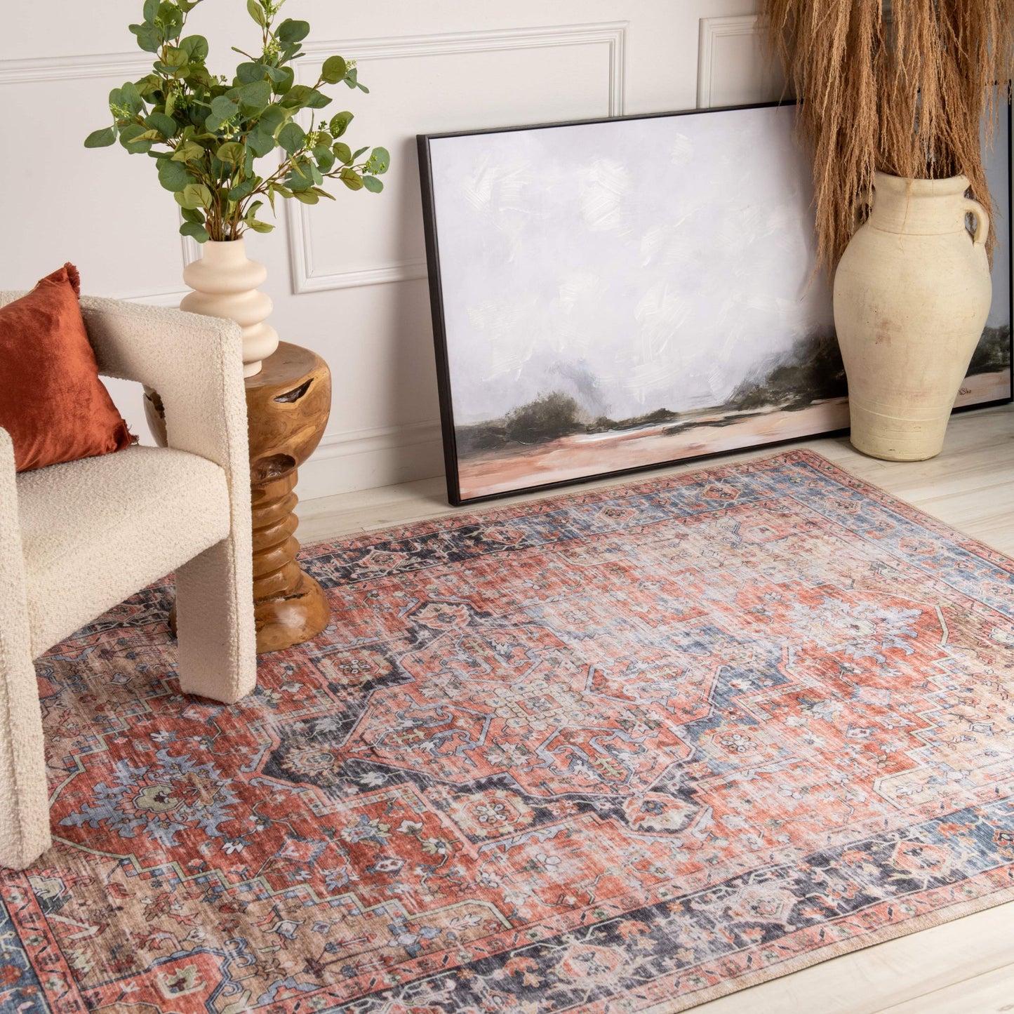 Tapis rouge transitionnel persan Emir