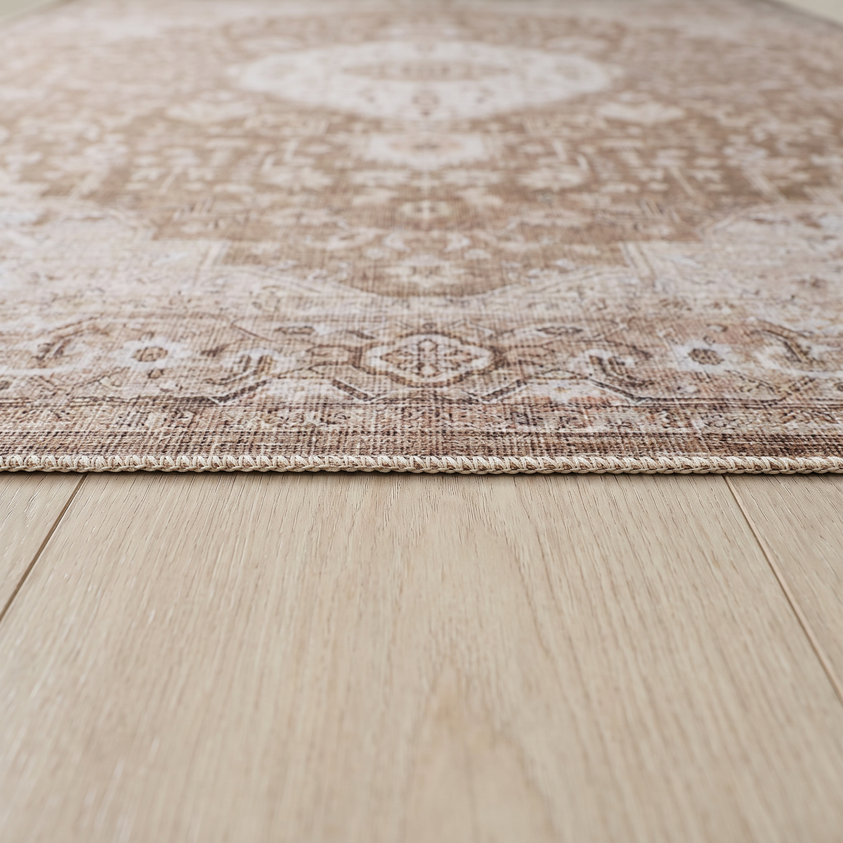 Lina Medallion Traditional Brown Indoor Rug