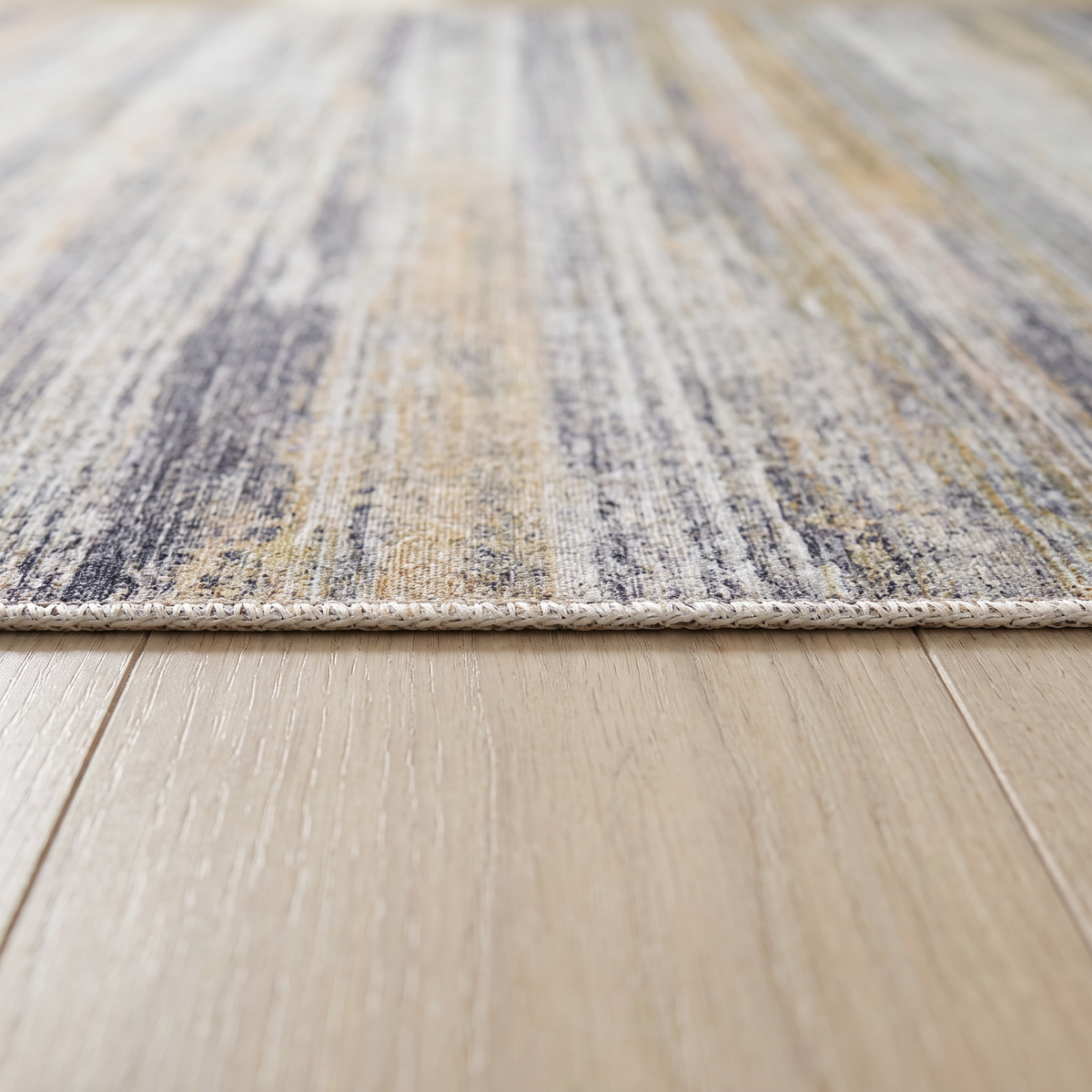 Rosetta Abstract Contemporary Gold and Blue Indoor Rug