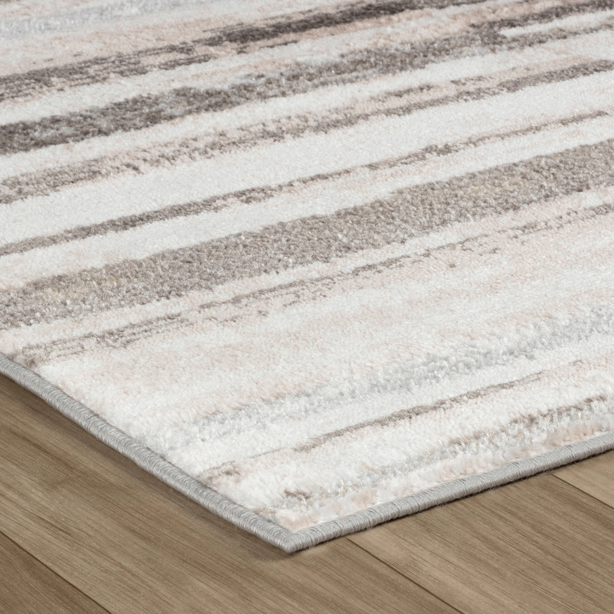 Alfombra de interior contemporánea Sereno abstracta beige y marrón