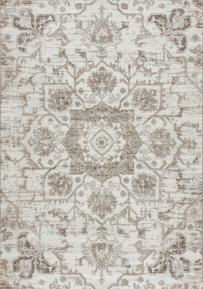 Tala Distressed Contemporary Cream Indoor Rug