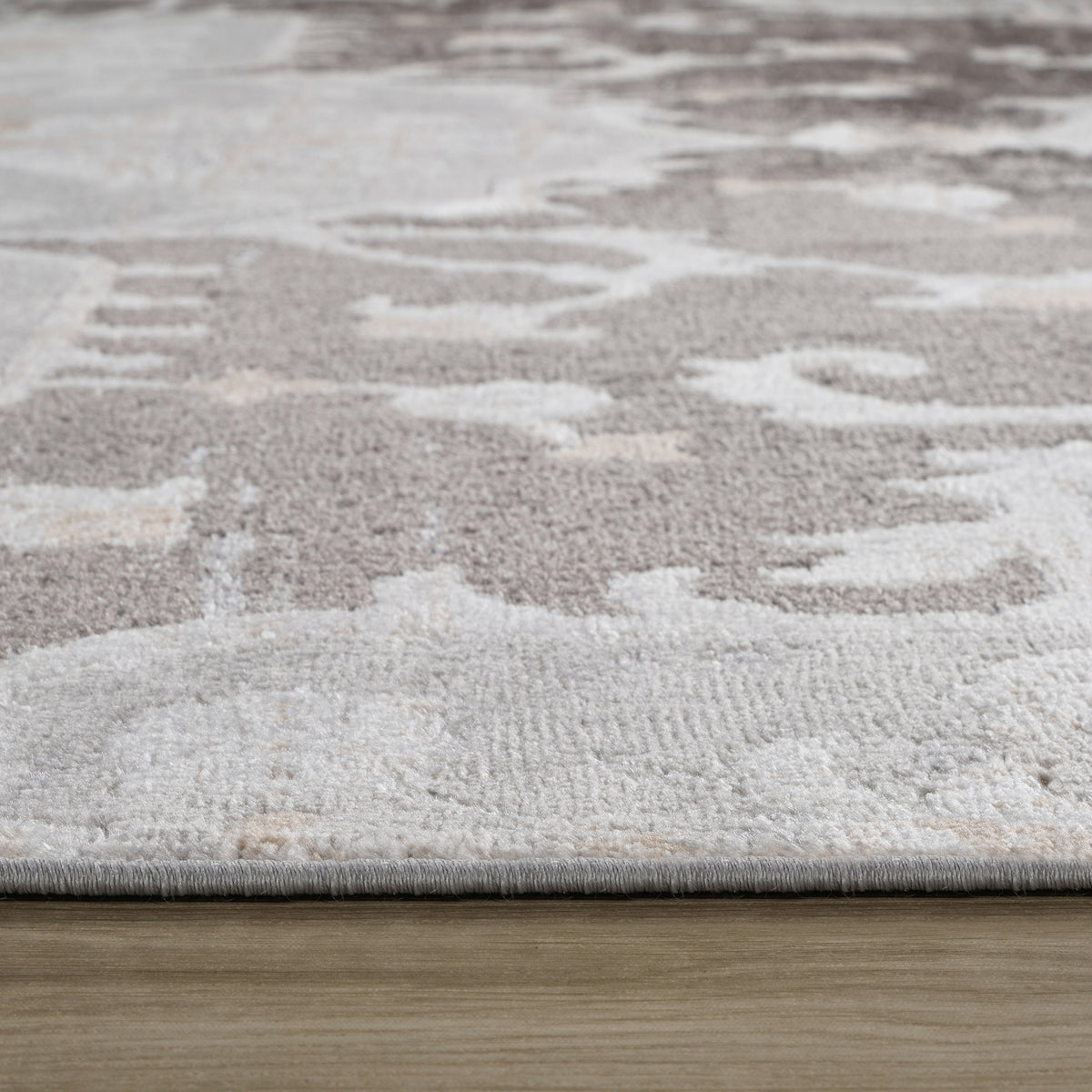 Tala Distressed Floral Contemporary Brown and Grey Indoor Rug