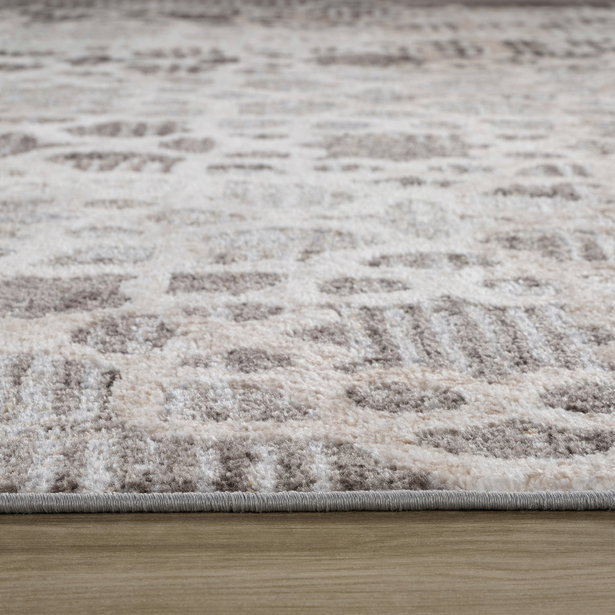 Alfombra de interior Zahra Trellis contemporánea, marrón