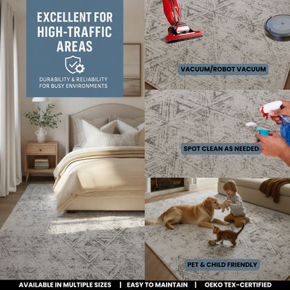 Cadence Abstract Modern Beige Rug