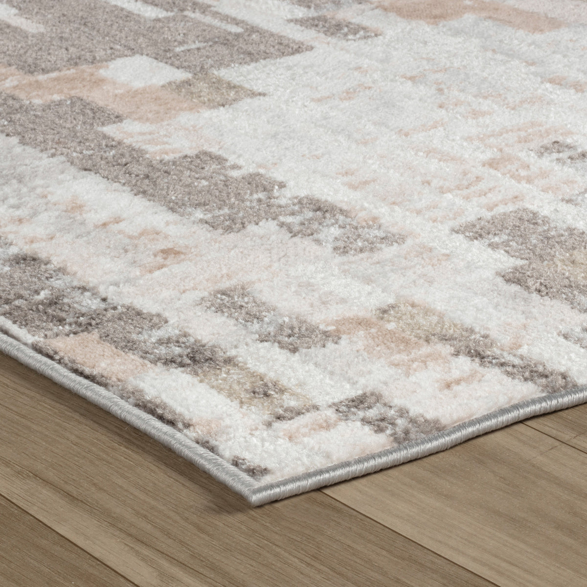 Alfombra de interior contemporánea Ivoria crema desgastada