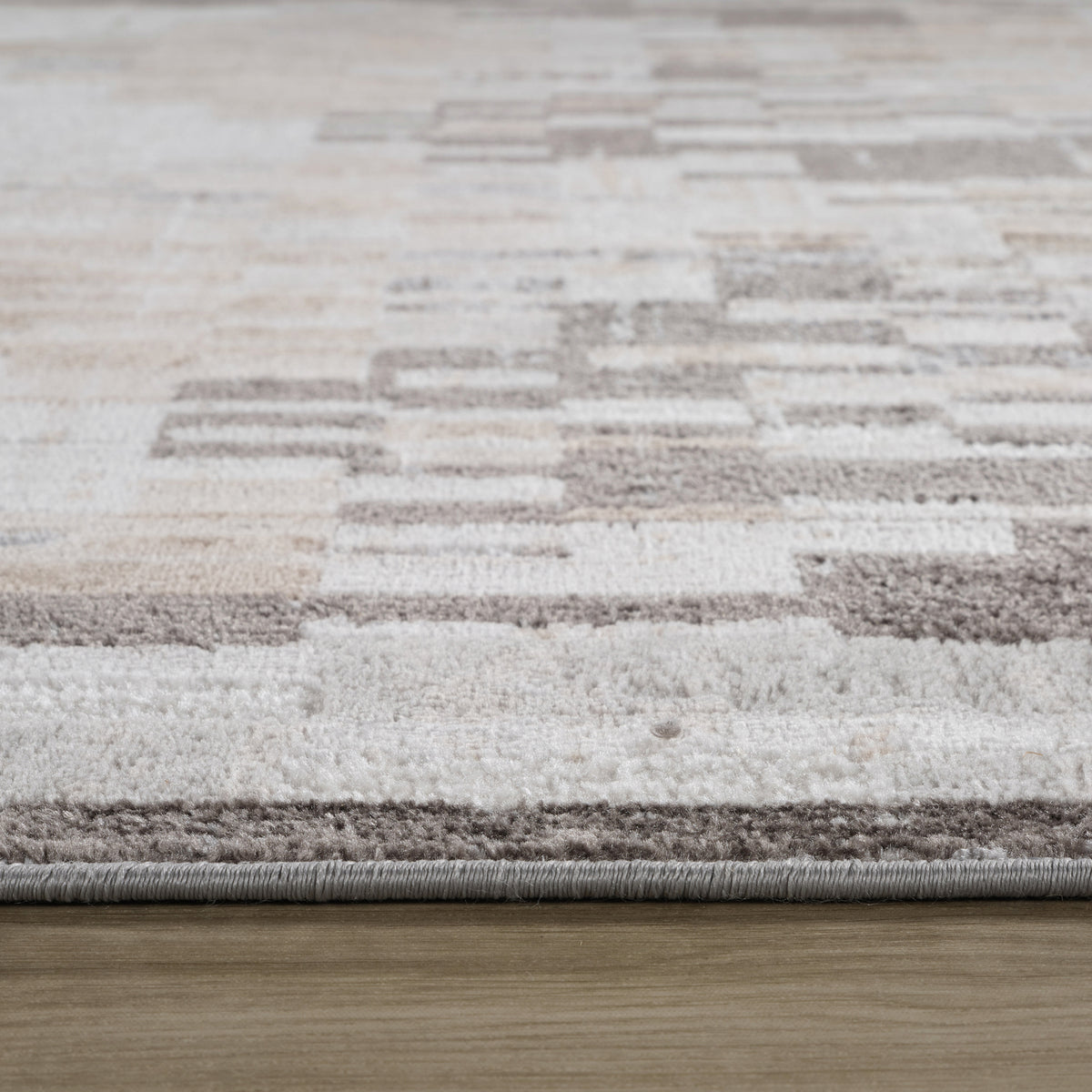 Alfombra de interior contemporánea Ivoria crema desgastada