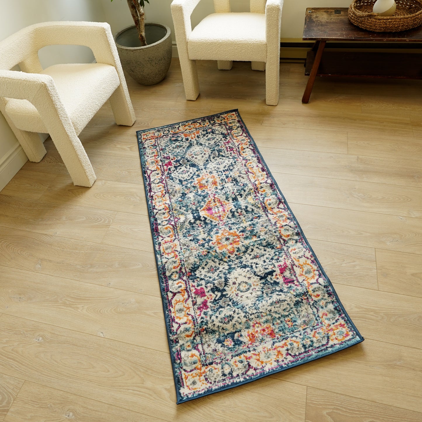 Savannah South-Western Transitional Blue Rug
