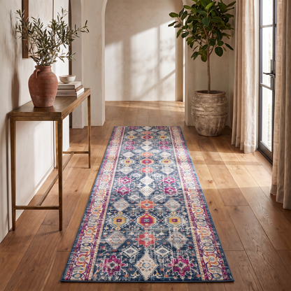 Noor Moroccan Traditional Blue Indoor Rug