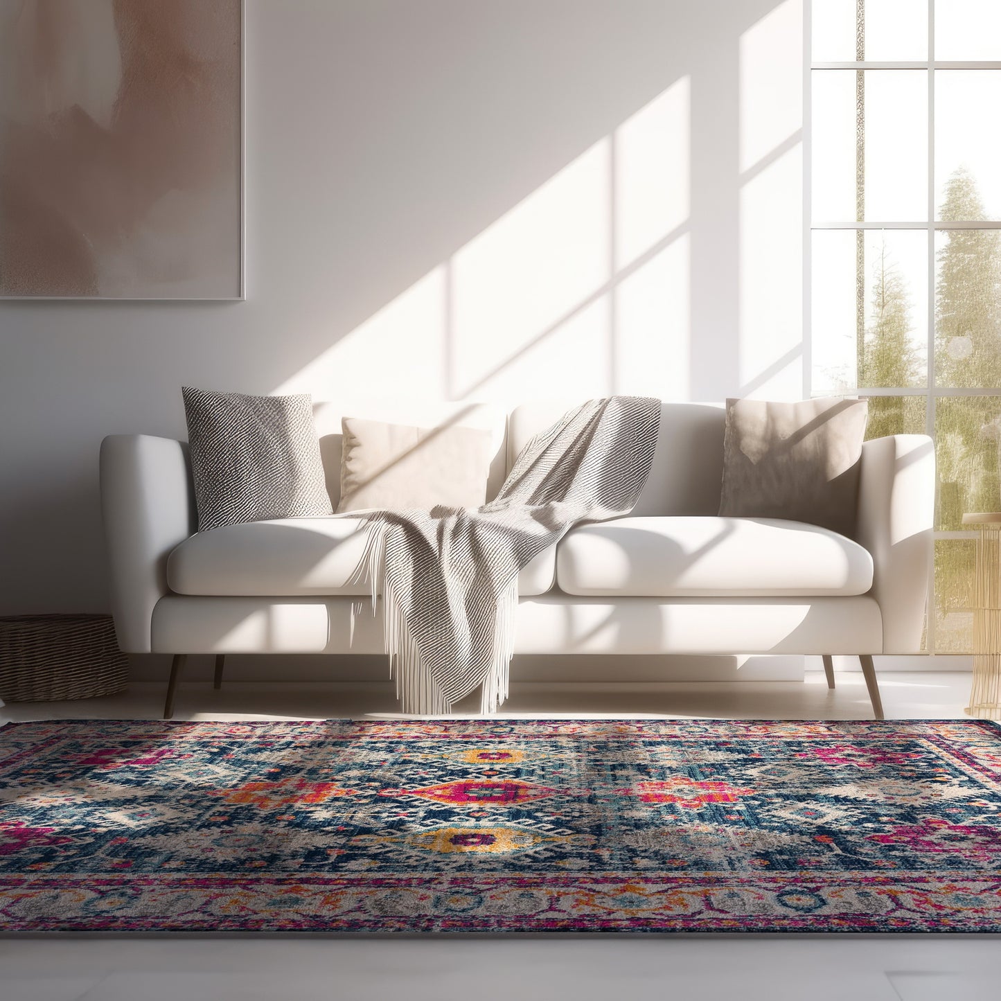 Noor Moroccan Traditional Blue Indoor Rug