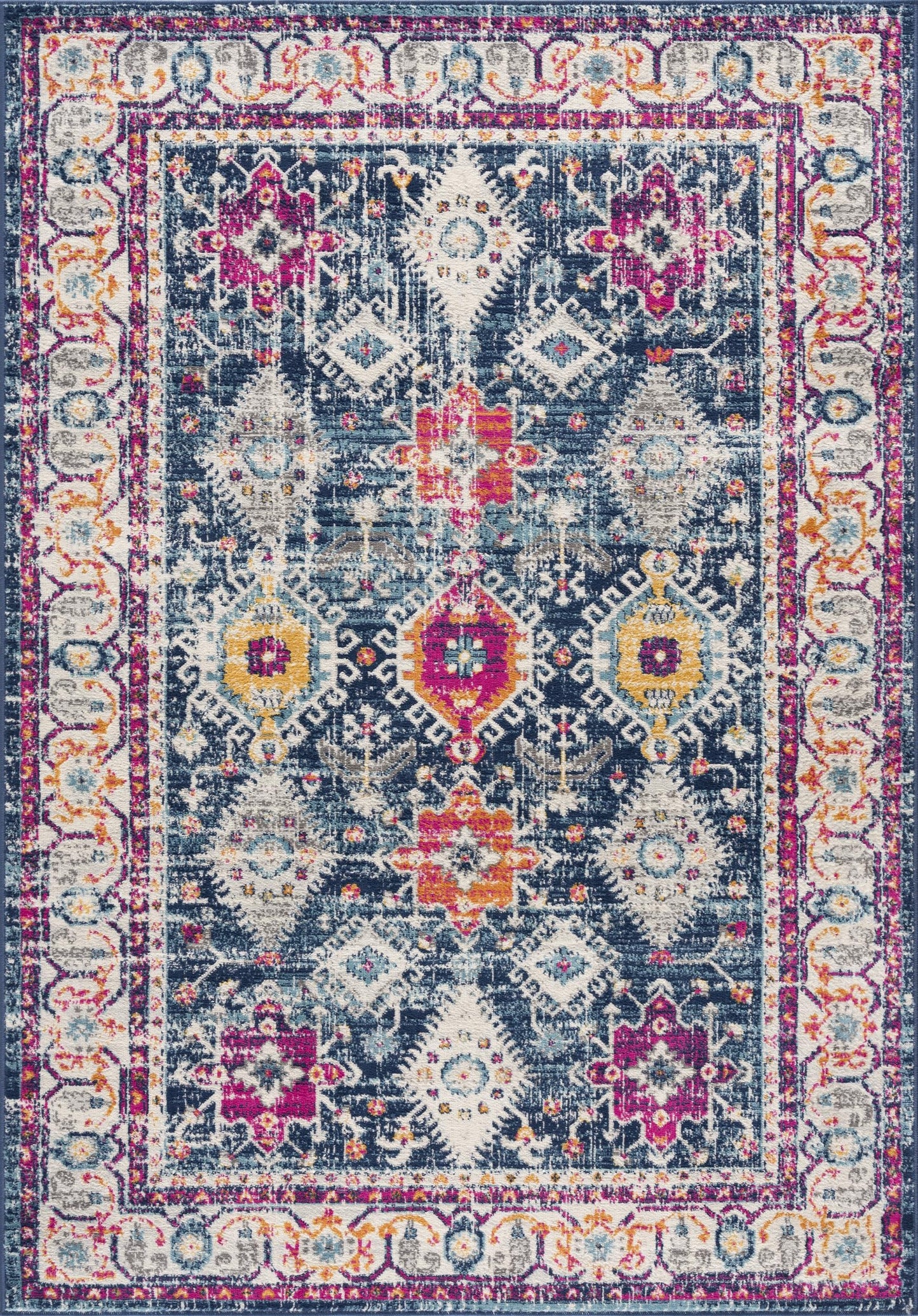 Noor Moroccan Traditional Blue Indoor Rug