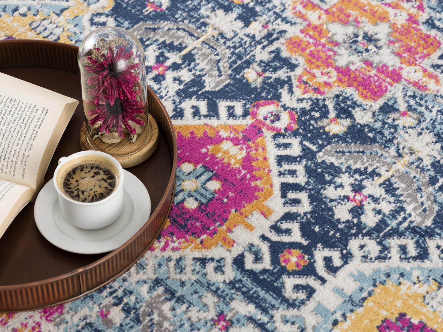 Noor Moroccan Traditional Blue Indoor Rug