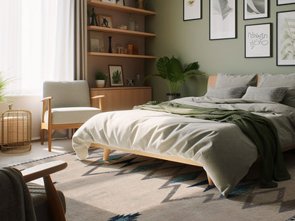 Mesa Southwestern Contemporary Blue and Beige Indoor Rug