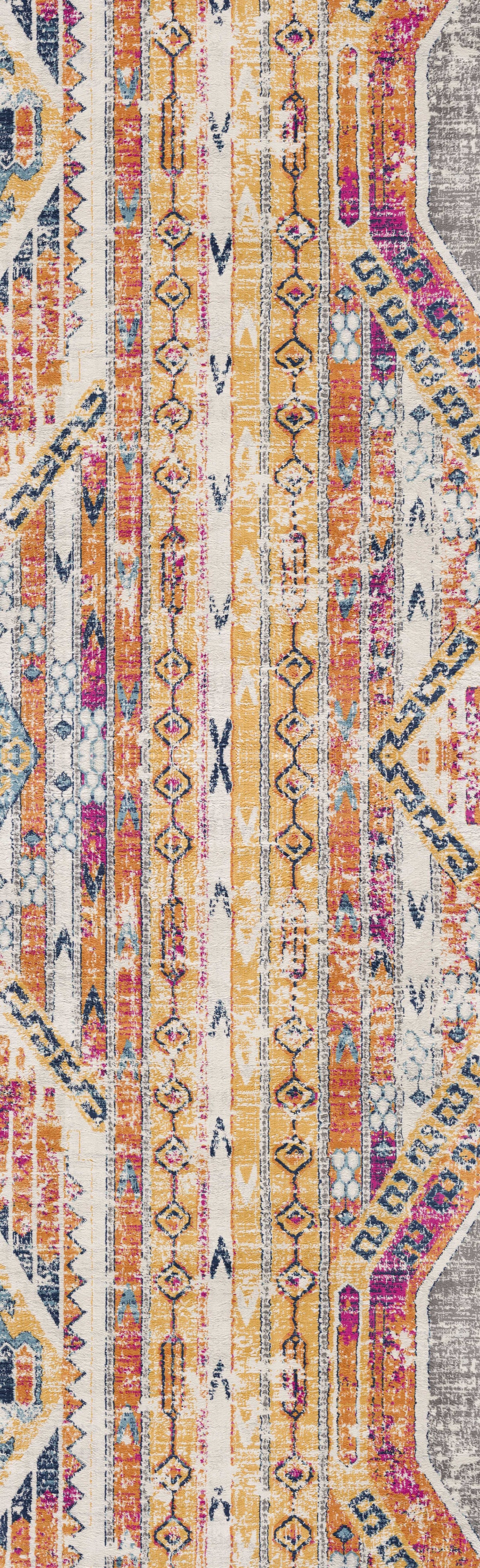 Zaria Boho Contemporary Yellow and Beige Indoor Rug