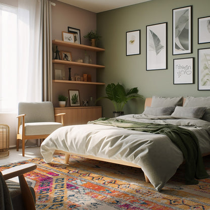 Alfombra amarilla moderna Savannah Boho