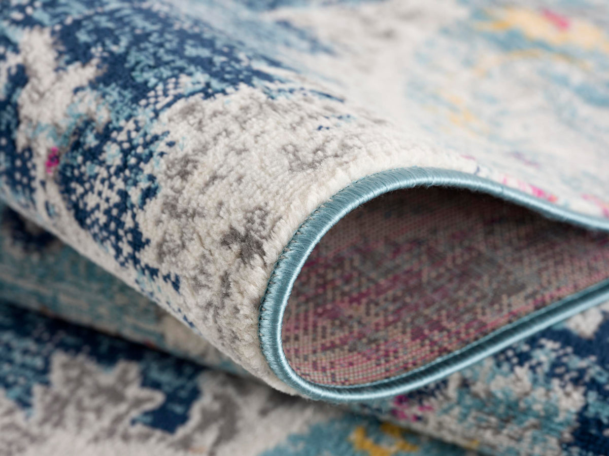 Anara Floral Traditional Blue Indoor Rug