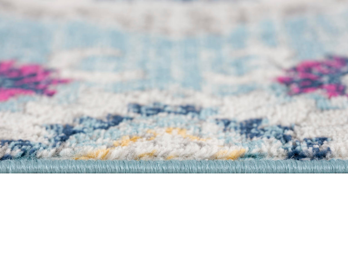 Anara Floral Traditional Blue Indoor Rug