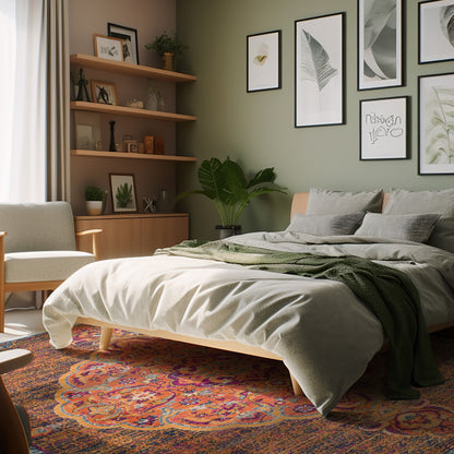 Alfombra moderna de color óxido del suroeste de Savannah