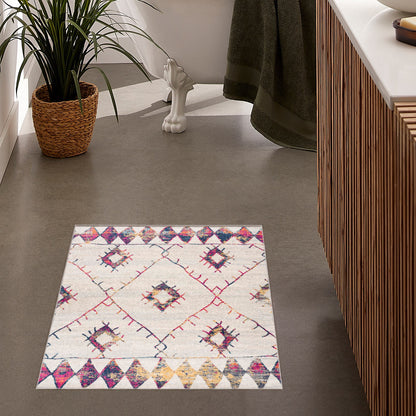 Tapis beige contemporain Savannah Boho