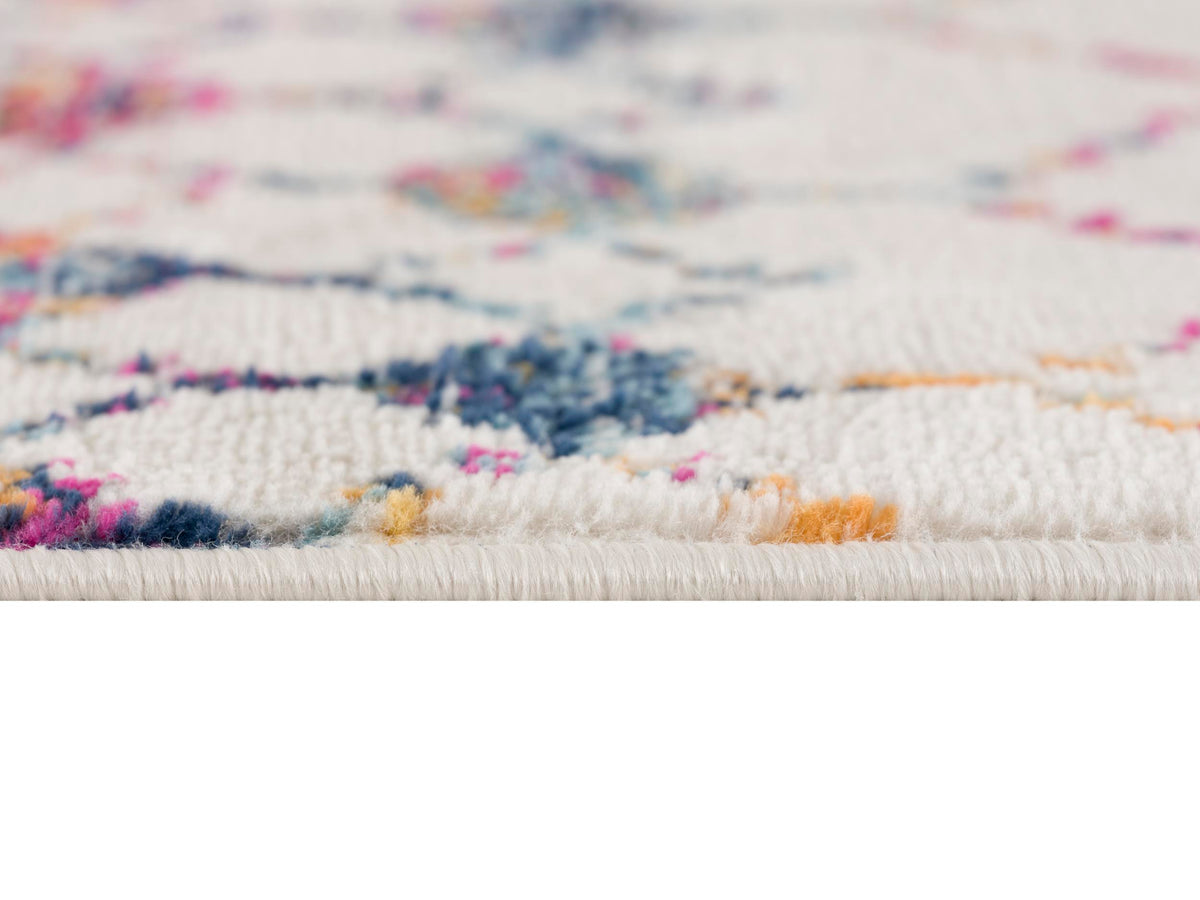 Nomia Boho Contemporary Beige and Blue Indoor Rug