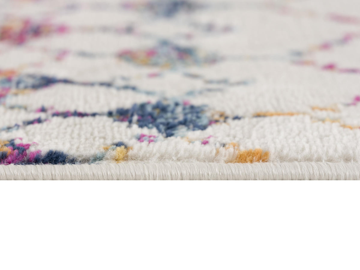 Nomia Boho Contemporary Beige and Blue Indoor Rug