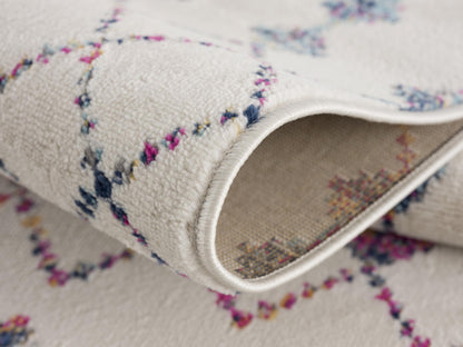 Nomia Boho Contemporary Beige and Blue Indoor Rug