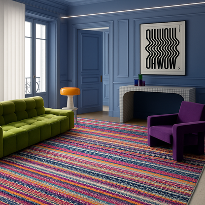 Savannah Boho Contemporary Blue Rug
