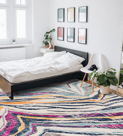 Alfombra Savannah Boho Zebra Beige