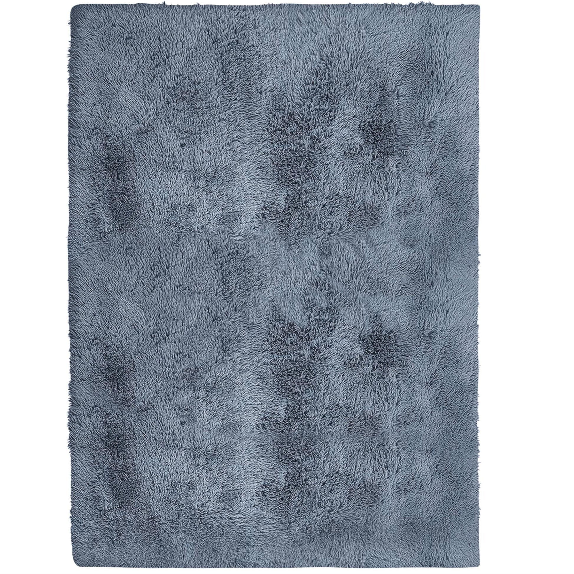 Alba Solid Contemporary Grey Plush Indoor Rug-3