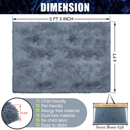 Alba Solid Contemporary Grey Plush Indoor Rug-16