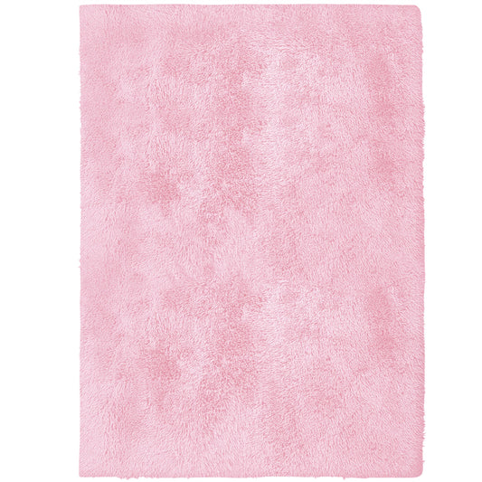 Tapis rose en peluche super doux